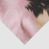 Schwarz Rosa Schwarzes Schwarzes Weiß Tier Seidenpapier (Detail)