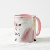 Schwarz Rosa Schwarzes Schwarzes Weiß Tier Tasse (VorderseiteRechts)