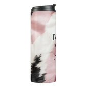 Schwarz Rosa Schwarzes Schwarzes Weiß Tier Thermosbecher (Nach links gedreht)