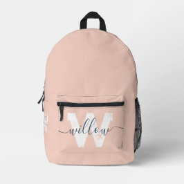 Schwarz-Rosa-Script-Typografie Bedruckter Rucksack