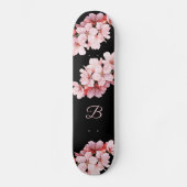 Schwarz Rosa Skateboard (Vorderseite)