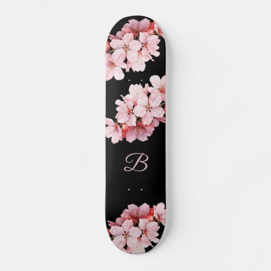 Schwarz Rosa Skateboard (Vorderseite)