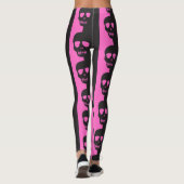 Schwarz-Rosa-Skulptur Leggings (Rückseite)