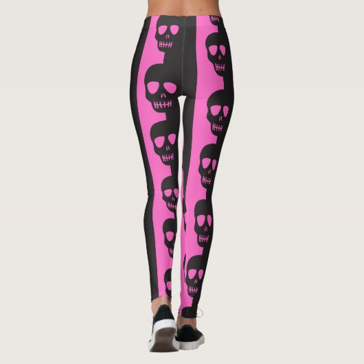 Schwarz-Rosa-Skulptur Leggings (Rückseite)