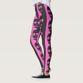 Schwarz-Rosa-Skulptur Leggings (Links)