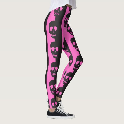 Schwarz-Rosa-Skulptur Leggings (Rechts)