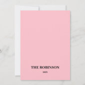 Schwarz/Rosa Snowflake Happy Holiday Card (Rückseite)