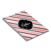 Schwarz-Rosa-Streifen Notizblock (Rechte Seite)