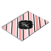 Schwarz-Rosa-Streifen Notizblock (Linke Seite)