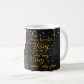 Schwarz-Rosa-Tasse-Design Kaffeetasse (VorderseiteRechts)