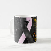 Schwarz-Rosa-Tasse-Design Kaffeetasse (Vorderseite Links)