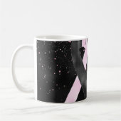 Schwarz-Rosa-Tasse-Design Kaffeetasse (Links)