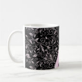 Schwarz-Rosa-Tasse-Design Kaffeetasse (Links)