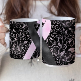 Schwarz-Rosa-Tasse-Design Kaffeetasse