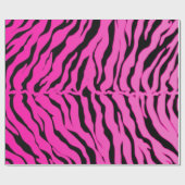 Schwarz-Rosa-Tiger-Streifen Tierdruck Geschenkpapier (Flach)