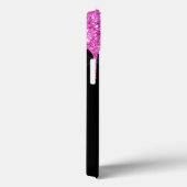 Schwarz-Rosa-Tropfen glänzender Glamename Case-Mate iPhone Hülle (Rückseite / Rechts)
