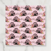 Schwarz, Rosa und Gold Geschenkanhänger (Rückseite)