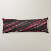 Schwarz-Rosa- und Graustreifen Seitenschläferkissen (Rückseite)