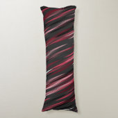 Schwarz-Rosa- und Graustreifen Seitenschläferkissen (Vorderseite Vertikal)