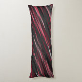 Schwarz-Rosa- und Graustreifen Seitenschläferkissen (Rückseite (Vertikal))