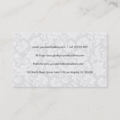 Schwarz Rosa und Weiß Elegante Blütendampfer Visitenkarte (Rückseite)