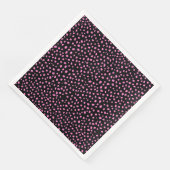 Schwarz-Rosa-ungleichmäßige Punkte Grafik Serviette (Ecke)