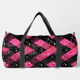Schwarz-Rosa-Wände mit Glitzer-Look Duffle Bag