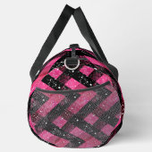Schwarz-Rosa-Wände mit Glitzer-Look Duffle Bag (Rechts)