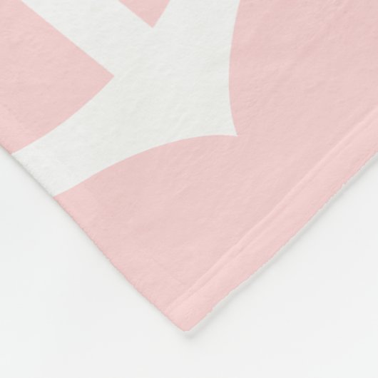 Schwarz-Rosa-Weiß-Ankermuster Fleecedecke (Ecke)