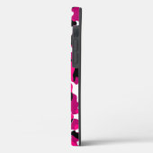 Schwarz-Rosa-Weiß-Camouflage Case-Mate iPhone Hülle (Rückseite / Links)