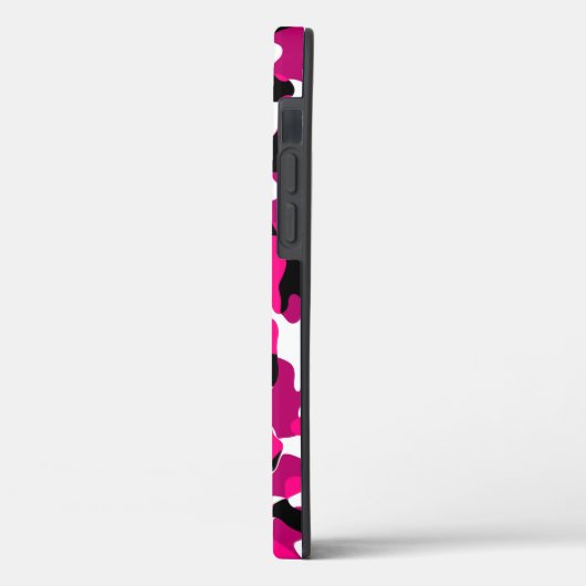 Schwarz-Rosa-Weiß-Camouflage Case-Mate iPhone Hülle (Rückseite / Links)