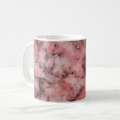 Schwarz-Rosa Weiß Moderne Geometrie Abstrakt Kaffeetasse (Vorderseite Links)