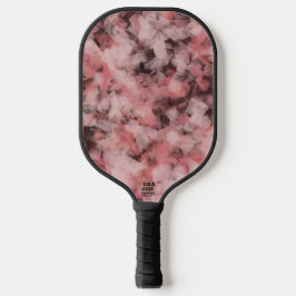 Schwarz-Rosa Weiß Moderne Geometrie Abstrakt Pickleball Schläger