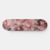 Schwarz-Rosa Weiß Moderne Geometrie Abstrakt Skateboard (Horizontal)