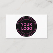 Schwarz-Rosa-Weiß Visitenkarte (Rückseite)