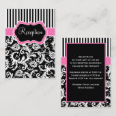 Schwarz-rosa-weiße Streifenschutzkarte Begleitkarte (Vorne/Hinten)