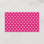 Schwarz Rosa Weißpolka Dot Classic Custom Visitenkarte (Rückseite)