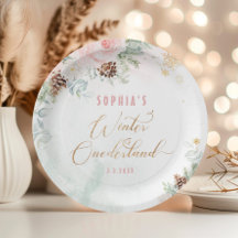 Schwarz-Rosa-Winter-Landschaft Mädchen Geburtstag