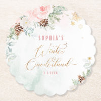 Schwarz-Rosa-Winter-Landschaft Mädchen Geburtstag