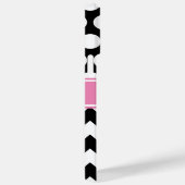 Schwarz-Rosa-Zickzack-Polka-Dot-Monogramm Case-Mate iPhone Hülle (Rückseite / Rechts)