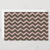 Schwarz-Rosa-Zigzag-Muster Briefpapier (Vorne/Hinten)
