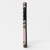Schwarz-Rosa-Zigzag-Muster Case-Mate iPhone Hülle (Hinten/Links)