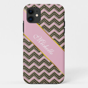 Schwarz-Rosa-Zigzag-Muster Case-Mate iPhone Hülle