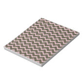 Schwarz-Rosa-Zigzag-Muster Notizblock (Rotiert)