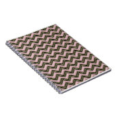 Schwarz-Rosa-Zigzag-Muster Notizblock (Rechte Seite)