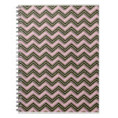 Schwarz-Rosa-Zigzag-Muster Notizblock (Vorderseite)