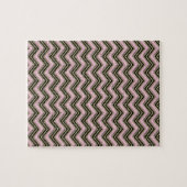 Schwarz-Rosa-Zigzag-Muster Puzzle (Horizontal)