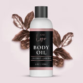 Schwarz & Rose Gold 4 OZ Kosmetische Flasche Rechteckiger Aufkleber