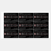 Schwarz & Rose Gold Lash Serum Kosmetische Tube Ma Etiketten (Blatt)