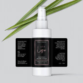 Schwarz-Rose-Gold-Logo-Spray-Flaschenetikett